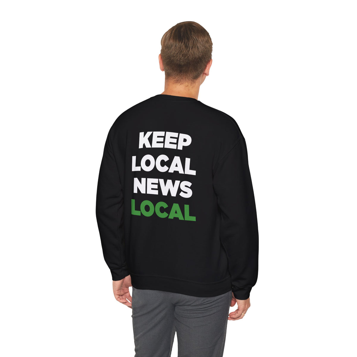 LNP Crewneck Sweatshirt | "Keep Local News Local" - Black