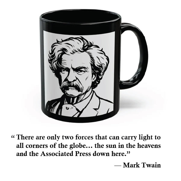 “Carry the Light” Mug - Mark Twain Quote